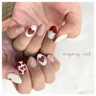 バレンタインネイルデザイン25選|系統別に幅広く紹介!